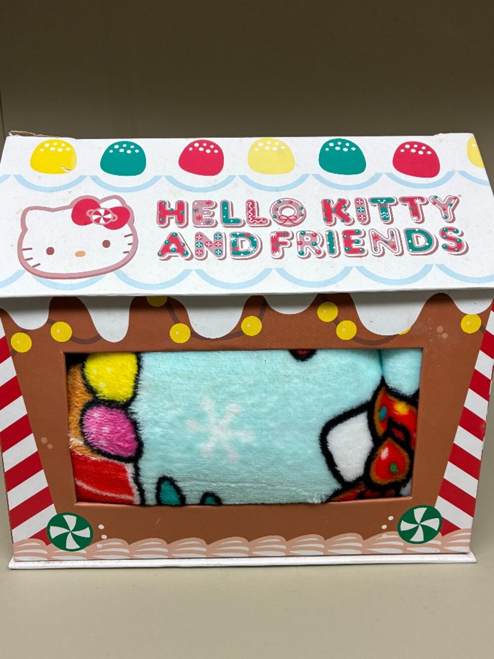 Hello Kitty And Friends Gingerbread House Plush Throw Blanket 46x60 New In Box